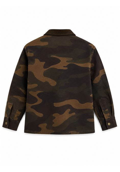 Camicia con colletto in velluto YES LONDON | JR6052/CMCAMOUFLAGE